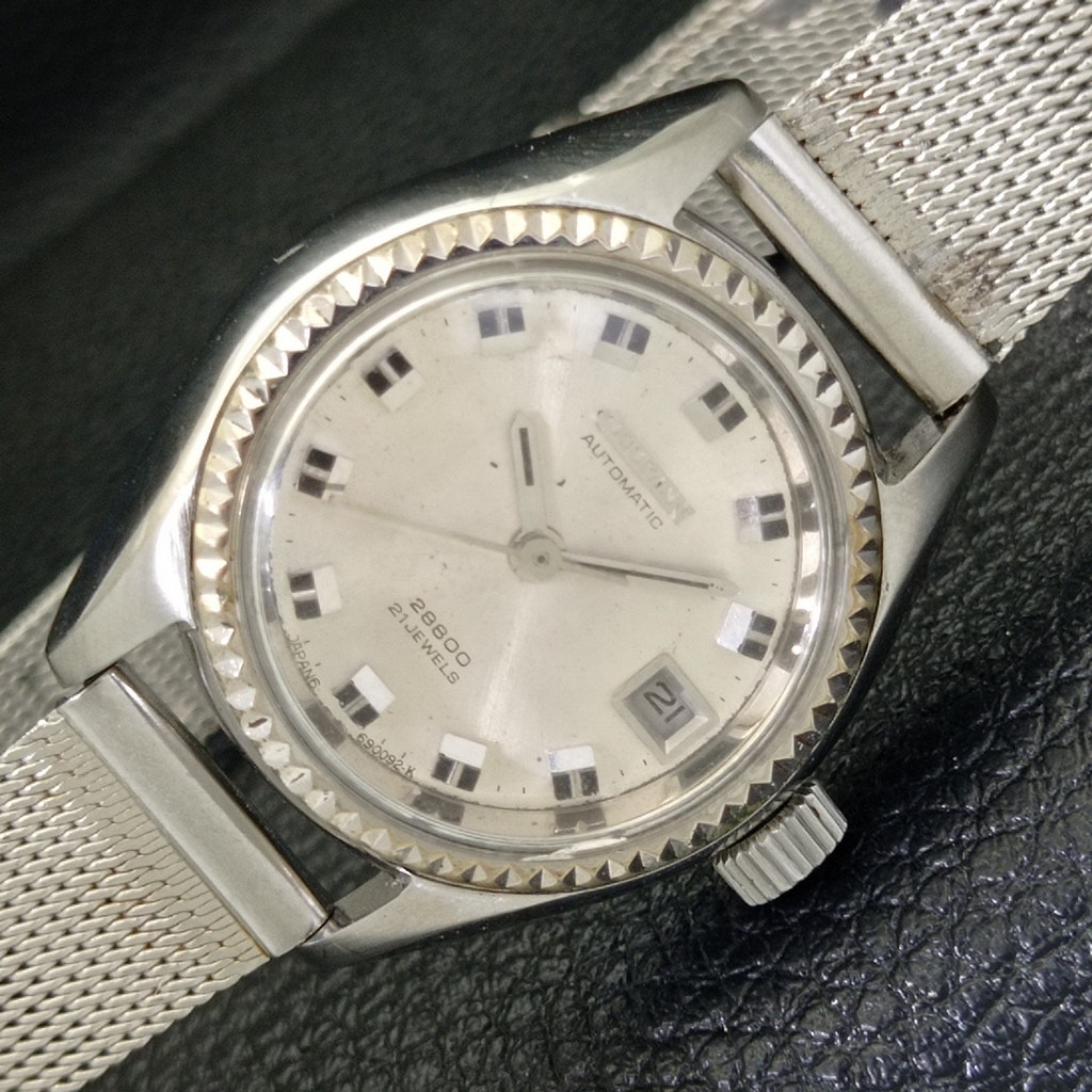 Vintage 1984 Citizen Automatic Womans Silver Watch WDaydate  Silver Accents
